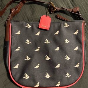Used 1 time - Fossil Crossbody with Birds